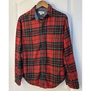Wallace Barnes Shirt Small Flannel Thick Cotton Work Utility Lumberjack Vintage